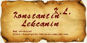Konstantin Lekčanin vizit kartica